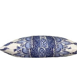 Thibaut Akola Stripe Blue & White Cushion Cover Pillow Double Sided - thumbnail 3