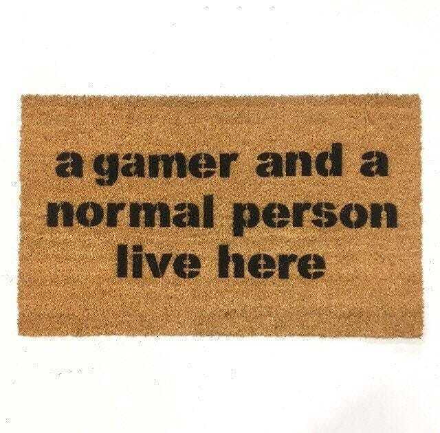 Funny Gamer Doormat - Nerdy Welcome Mat, Boyfriend Gift - image 1