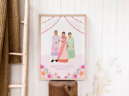 Parents Of The Bride Print - High Quality 270Gsm Card Beautiful Gift For Weddings & Celebrations Daughters - thumbnail 1