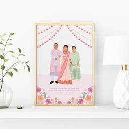 Parents Of The Bride Print - High Quality 270Gsm Card Beautiful Gift For Weddings & Celebrations Daughters - thumbnail 2