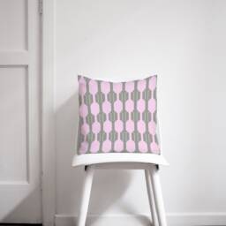 Grey & Pink Cushions, Pink Home Decor, Modern Cushion Covers, Nursery Throw Pillows, 45 X Cushion, Pillow - thumbnail 2