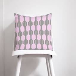 Grey & Pink Cushions, Pink Home Decor, Modern Cushion Covers, Nursery Throw Pillows, 45 X Cushion, Pillow - thumbnail 3