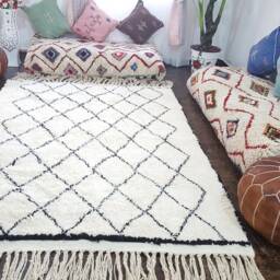 Moroccan Rug Handwoven Wool Carpet , Beni Ourain Rug, Moroccan Berber Rug Azilal Area Rugs 10 X 8 Feet - thumbnail 2