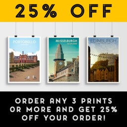 Musselburgh Print - Edinburgh Poster Old Town Hall Clock Tower East Lothian Midlothian - thumbnail 2