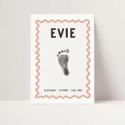 Personalised Nursery Decor Handprint Kit New Baby Gift Birth Details Footprint Personalised Keepsake Colourful - thumbnail 3