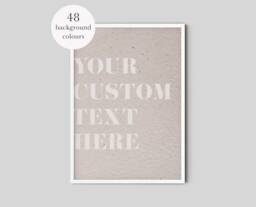 Modern Minimalist Custom Quote Print, Text Poem Or Song Lyrics Sign, Wall Art, Prints Art - thumbnail 1