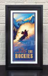 Ski The Rockies Travel Vacation Skiing Gift Poster-Print - thumbnail 1