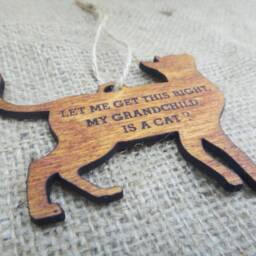 Cat Ornament, Lover Gift, Christmas Funny Lady Stocking Stuffer, Mom, Pet - thumbnail 2