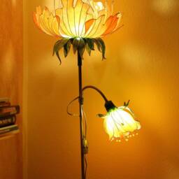 Floor Lamp Yellow Minimalist Lighting Light Orange Sunset Interior Lighting Sculpture Shade Art Craft Soft - thumbnail 2