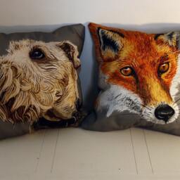 "Airedale Terrier Cushion ""Jessica" - thumbnail 4