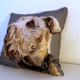 "Airedale Terrier Cushion ""Jessica" - thumbnail 2