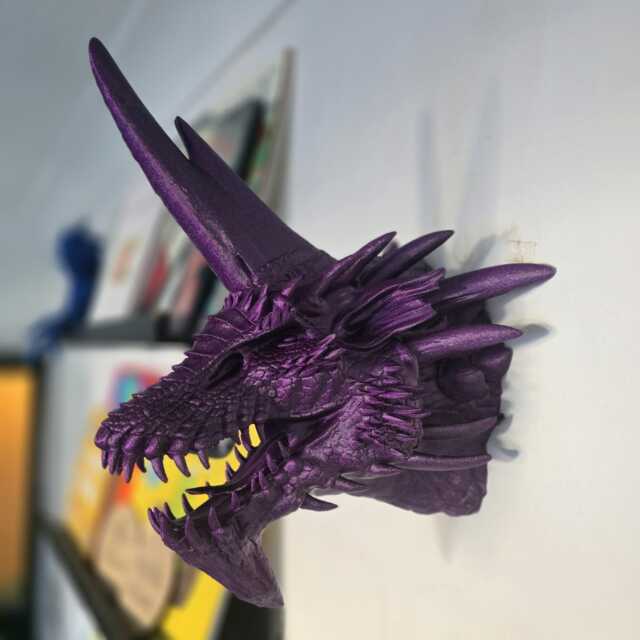 Dragon Wall Art - Fantasy Mount- 3D Printed Multiple Colours Available - image 1