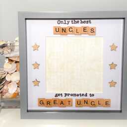 Only The Best Uncles Get Promoted To Great Uncle - Scrabble Art Frame Photo Gift New Christmas - thumbnail 3