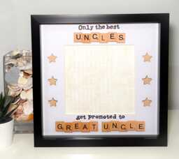 Only The Best Uncles Get Promoted To Great Uncle - Scrabble Art Frame Photo Gift New Christmas - thumbnail 1