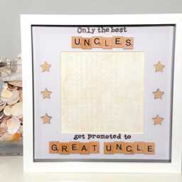 Only The Best Uncles Get Promoted To Great Uncle - Scrabble Art Frame Photo Gift New Christmas - thumbnail 2