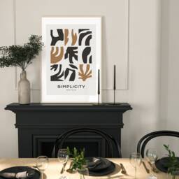 Abstract Print, Contemporary Art , Wall Home Decor Bedroom Minimal Neutral Beige, A5, A4, A3, A3+, A2 - thumbnail 2