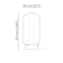 White Glass Table Lamp in Art Deco Style Night Milk Light - thumbnail 4