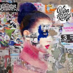 Abstract Female Face Collage Art Print Canvas, Photo, Or Matte Paper - thumbnail 2