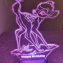 Bambi 3D Smart App Control Night Light Bluetooth, Music, 7&16M Colour Mobile App , Gift Led Lamp - thumbnail 2