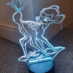 Bambi 3D Smart App Control Night Light Bluetooth, Music, 7&16M Colour Mobile App , Gift Led Lamp - thumbnail 4