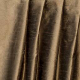 Medium Brown Art Silk Curtain Panels, Faux Curtains - Rod Pocket, Grommet, Box Pleat, Three Pinch Tab Top & Plain Ring Top - thumbnail 3