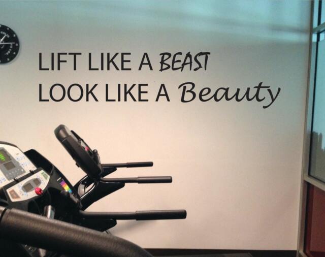 Fitness Wall Decal, Lift Like A Beast, Look Like Beauty 02 - image 1