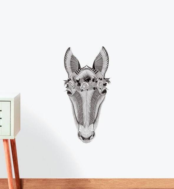 Kind-Hearted Horse Wall Sticker Decal - Illustration Stickers, Animals Decals, Home Decor, Art, Illustrations