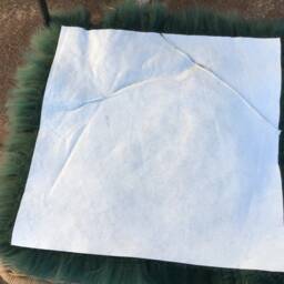 "Seat Cover/Pad Made Out Of Natural Lambskin Sheepskin Colour ""Petrol" - thumbnail 2