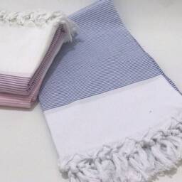 Turkish Beach Towel, White & Light Grey, Bridesmaid Gift Gym Yoga Bath Pool Peshtemal, Turkish Cotton Beach - thumbnail 3