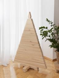 Christmas Tree Wood, Minimal For Chrismas, Eco Holiday Small Space, Country Decoration, Home Decor 114cm
