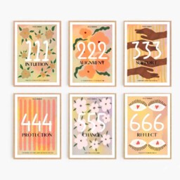 333 Angel Numbers Support Print - A4 - A3 A2 Art Illustrated By Weezy Energy Spiritual - thumbnail 2