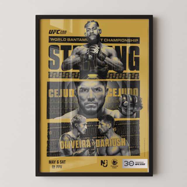 Ufc 288 Poster Sterling Vs Cejudo, Oliveira Dariush - Mma Wall Art - image 1