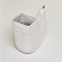 Bird Of Paradise Flower Vase // White Glaze - thumbnail 2