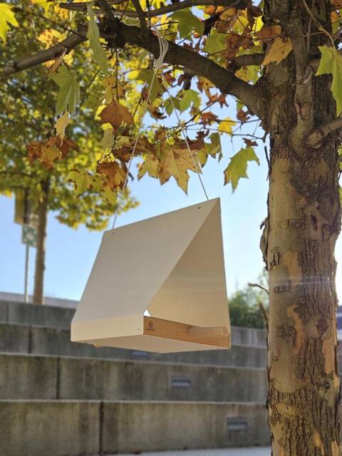 Modern Bird Feeder - House Hanging Minimalist Lover Garden Decor Shelter - image 1