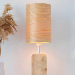 Chic Bedside Lamp For A Farmhouse Vibe, Modern Desk With Touch Of Rustic Elegance , Ash Wood Tall Table - thumbnail 3