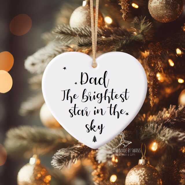 Christmas Memory Bauble, Christmas in Memory Of Decoration, Bauble, Remembering You At Christmas Time, Brightest Star The Sky - image 1