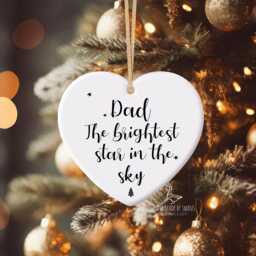 Christmas Memory Bauble, Christmas in Memory Of Decoration, Bauble, Remembering You At Christmas Time, Brightest Star The Sky - thumbnail 1