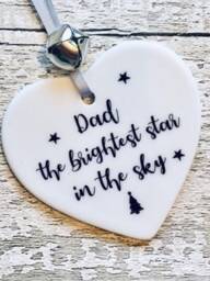 Christmas Memory Bauble, Christmas in Memory Of Decoration, Bauble, Remembering You At Christmas Time, Brightest Star The Sky - thumbnail 2