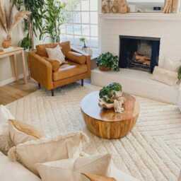 Hand Tufted Moroccan Rug, Berber White Shag Authentic Beni Ouarain Carpet, Area Rugs - thumbnail 2
