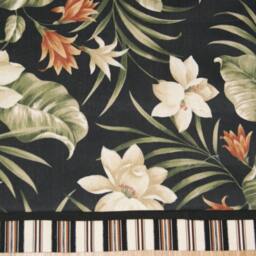 Black Cream Rust Floral Valance 17x54 - Richloom Drapery Weight Curtain - Custom Window Treatment For Kitchen, Living Room, Or Bedroom - thumbnail 2