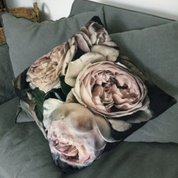 Velvet Pillow, Peonies Throw Velvet Boho Flowers, Soft Colors, 18X18In Or 22 X 22In, Decorative Cushion Bed Pillow - thumbnail 2