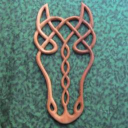 Epona Wood Carving - Celtic Horse Goddess Wall Hanging Carved Spirit For Equine Enthusiasts - thumbnail 3