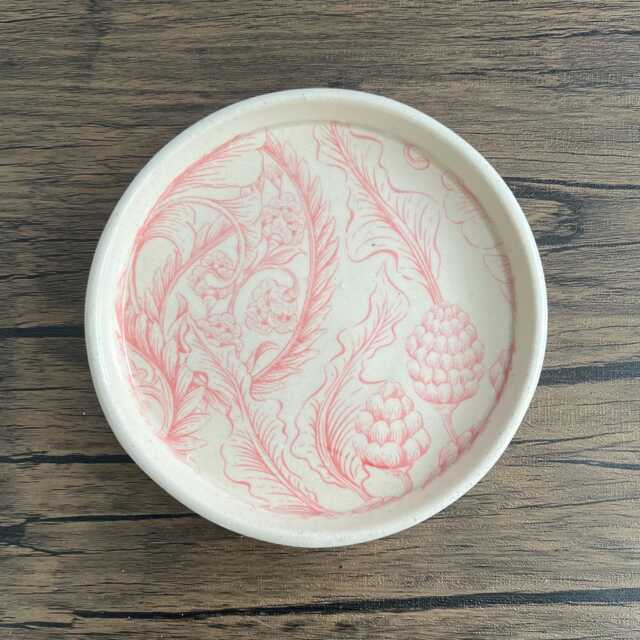Botanical Ceramic Soap Dish Handmade Stoneware Shampoo Bar Holder - image 1