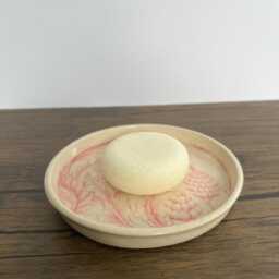 Botanical Ceramic Soap Dish Handmade Stoneware Shampoo Bar Holder - thumbnail 2