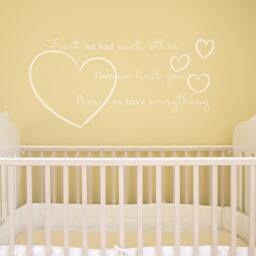 Now We Have Everything - Nursery Vinyl Quote Baby Wall Decal Quotes Romantic Stickers- 018 - thumbnail 2