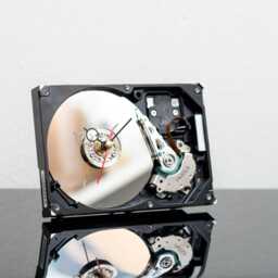 Hard Drive Clock, Unique Desk Man Cave Gift, Decor, Art, Stuff, Industrial Mens Decor - thumbnail 1