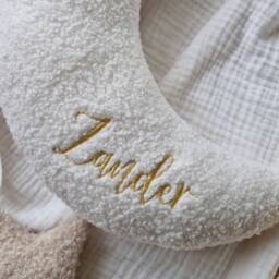 Boucle Personalised Cushion - Moon Cloud Nursery Decor Pillow Baby Shower Gift - thumbnail 3