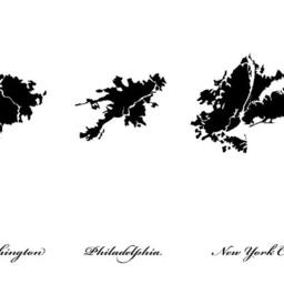United States Map Art Silhouette City Print - thumbnail 3