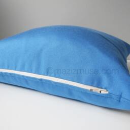 Capri Sunbrella?? Outdoor Pillow Cover, Decorative Blue Throw Cushions For Pool & Patio Furniture By Mazizmuse - thumbnail 2