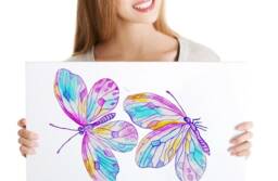 Wall Decals Butterflies Blue Large, Home D??cor, For Walls, Furniture, Ceramic Tiles, Living Room Decals, Kitchen Decor - thumbnail 1